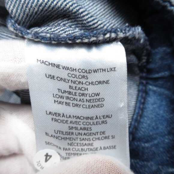 Anthropologie Pilcro 100% Cotton Slant-Pleated Denim Mini Skort Medium Blue 25 - Picture 9 of 12